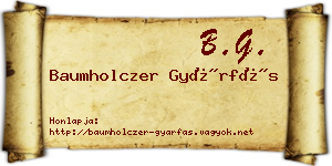 Baumholczer Gyárfás névjegykártya